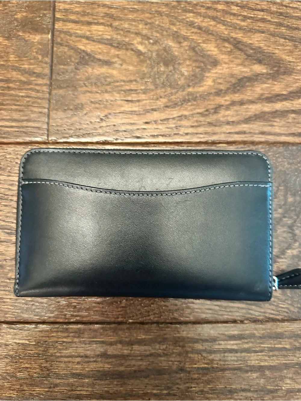 Coach Black Leather Zip Wallet